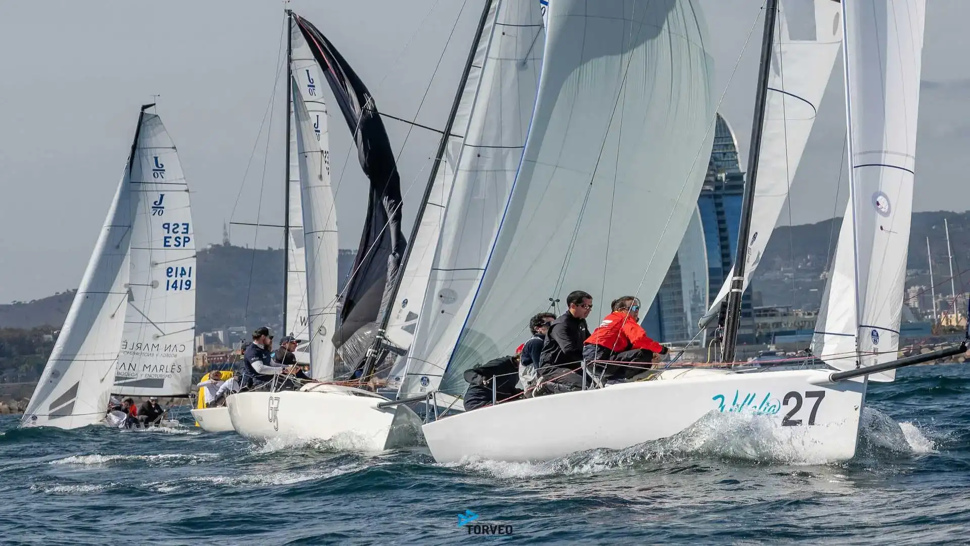 Hang Ten di Dario Alvaredo leader della J70 Mediterranean Cup a Barcellona