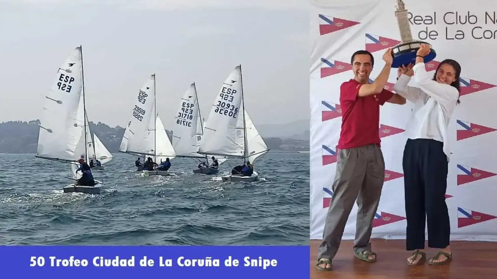 Victoire claire de Jorge et Marta Tábara dans la ville de La Corogne de Snipe