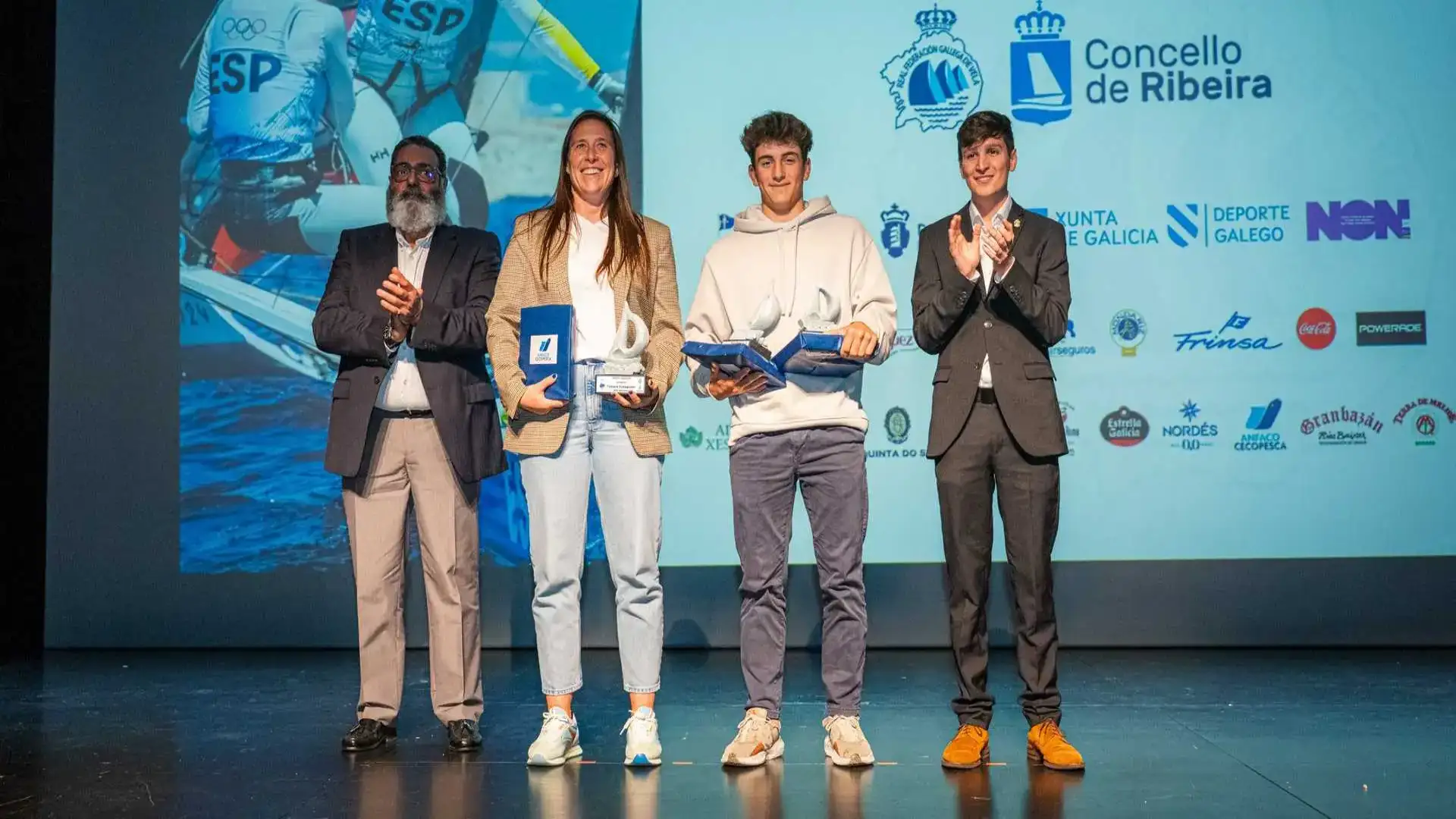 Tamara Echegoyen musa esportiva da Gala de la Vela Gallega celebrada em Ribeira