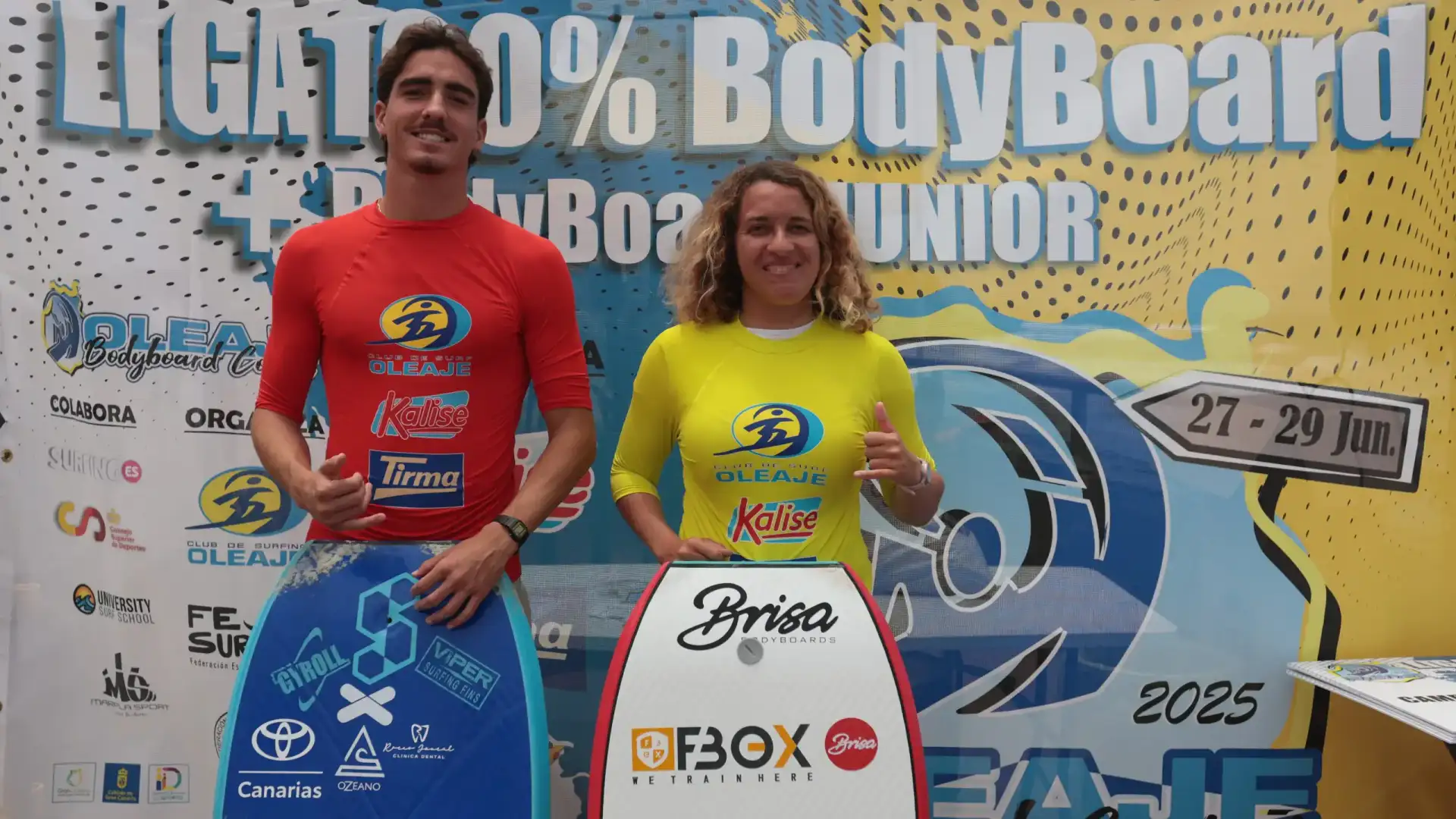 Solivers et Teresa Padilla réussissent dans le National of Bodyboard of Arucas