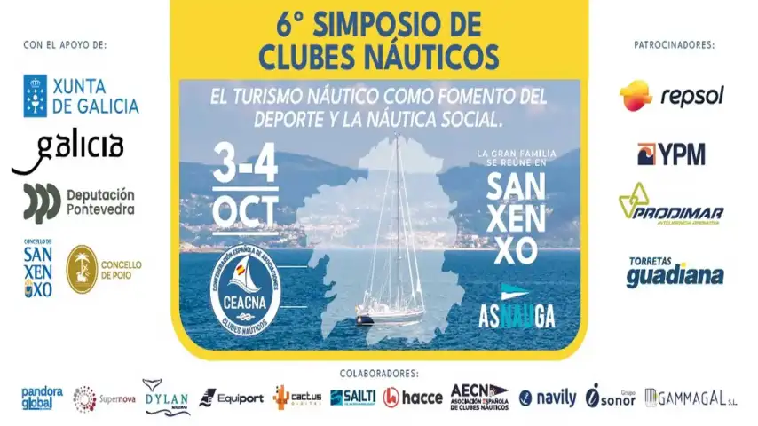 Grande ambiente ante o Simpósio de Clubes Náuticos de Espanha que se celebra em Sanxenxo