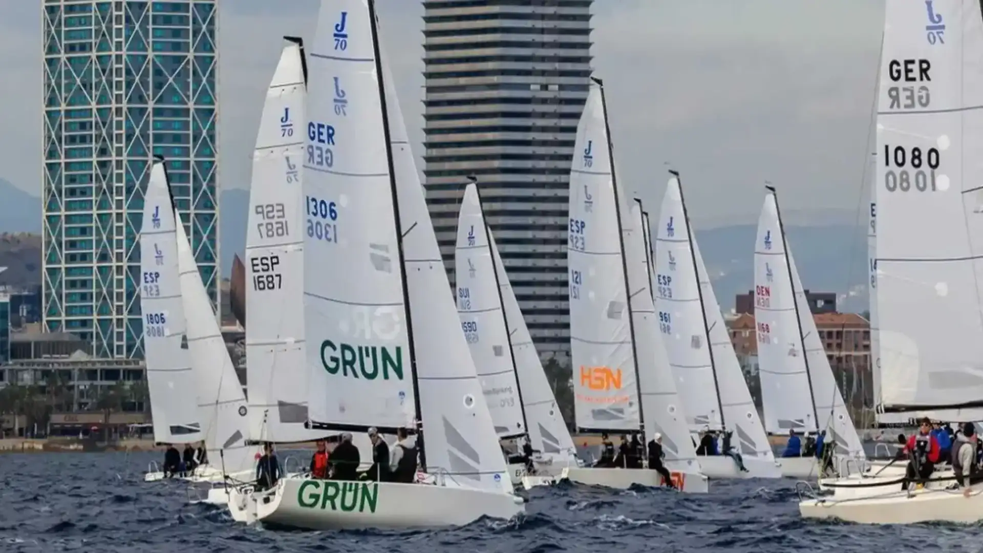 Barcelona Winter Series J70 Diva, HSN Sailing Team et Sirena podium de la quatrième série
