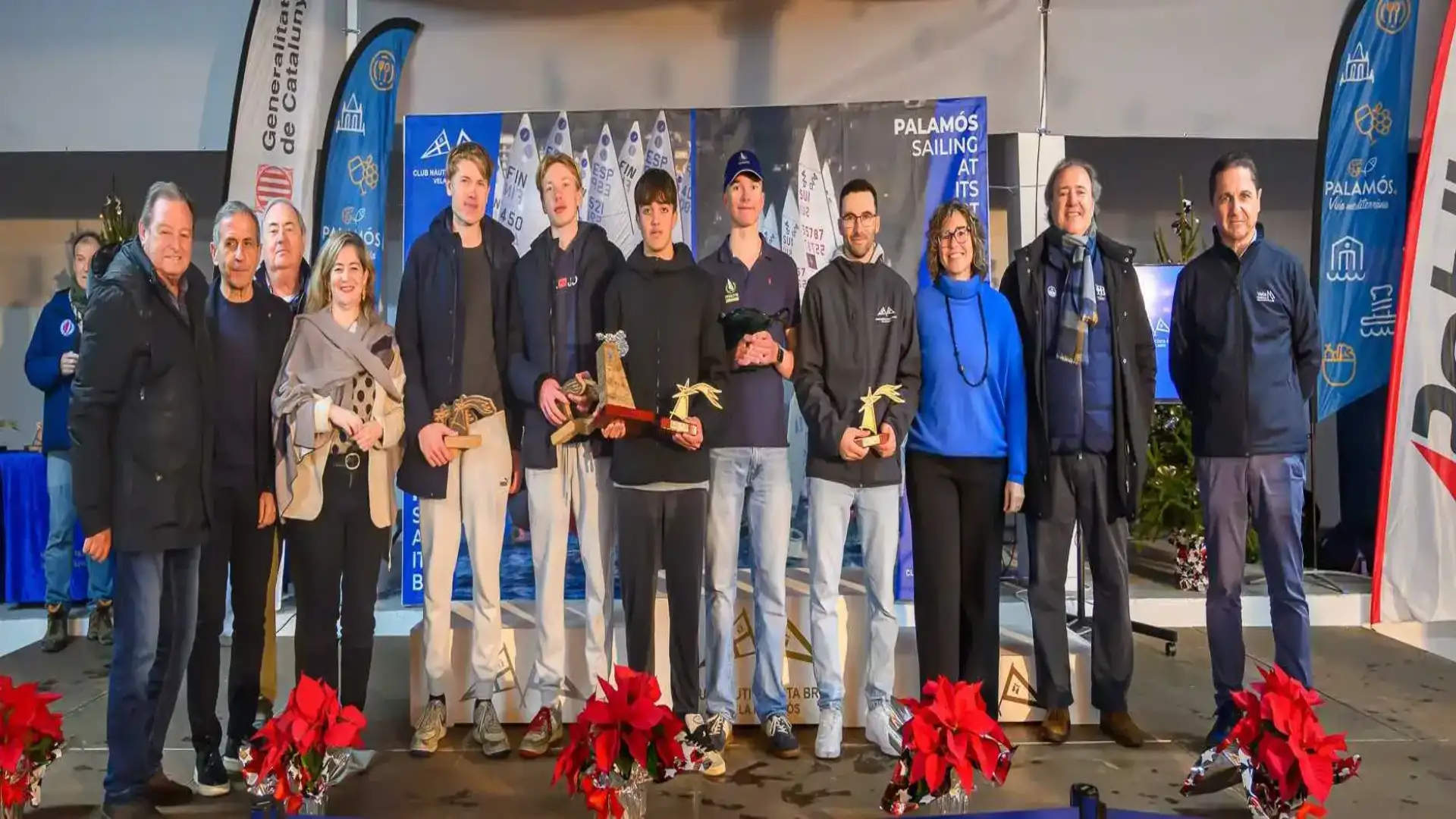 Weihnachtsrennen die Regatisten von Spanien, Großbritannien und den Niederlanden die Triumph