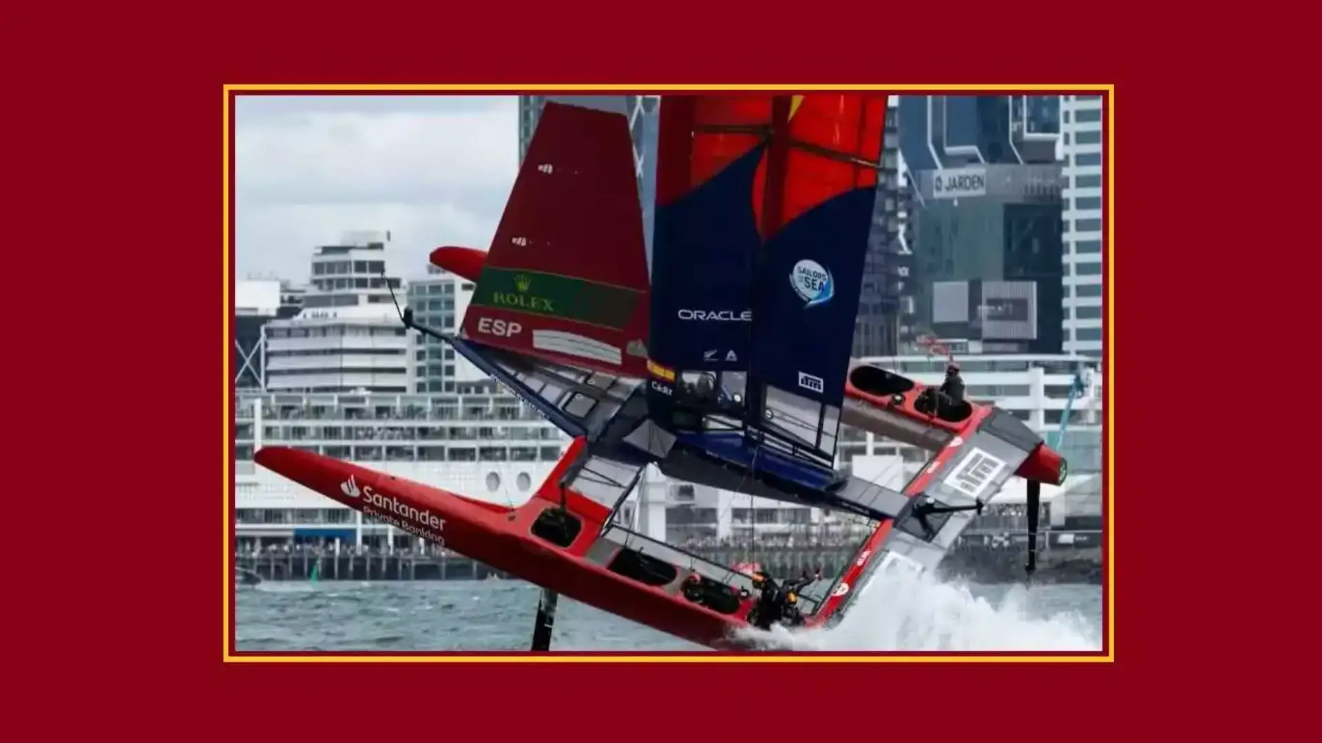 RolexSailGP… en Perth pintan bastos para España… jarro de agua fría para empezar