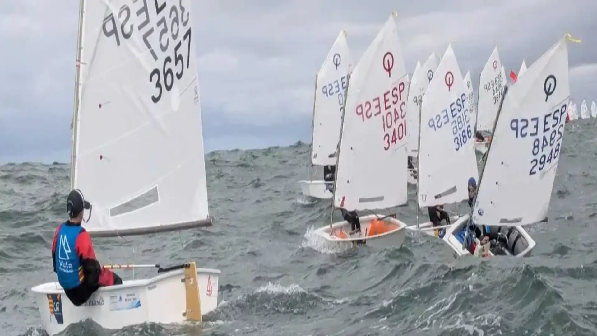 Campeonato de España de Optimist en Getxo… la lluvia protagonista